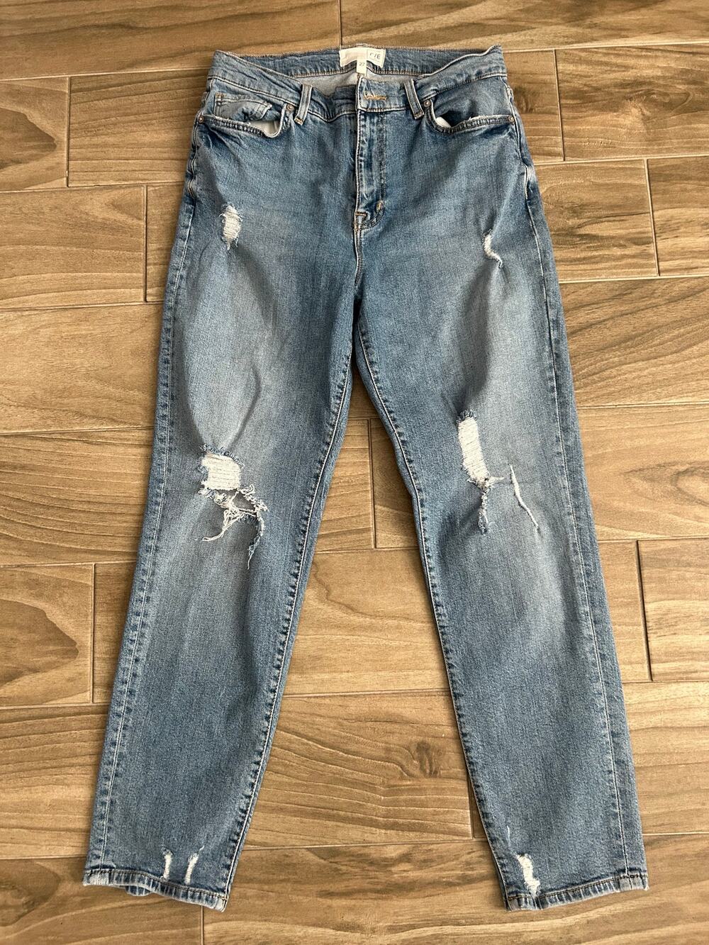 Current/Elliott The Original Boyfriend Jeans Distressed Size 27